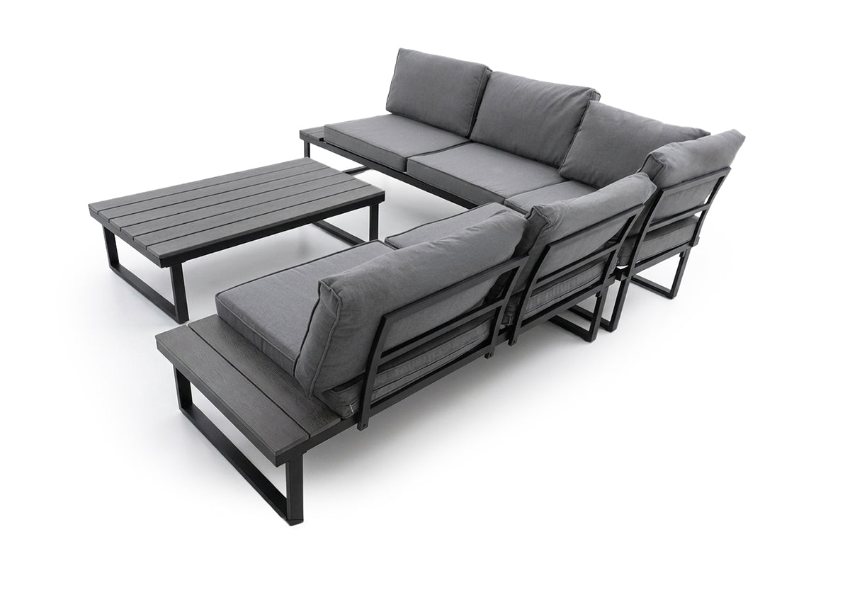 Sofa Rinconera Tahiti + Mesa. Muebles de Jardin y Terraza