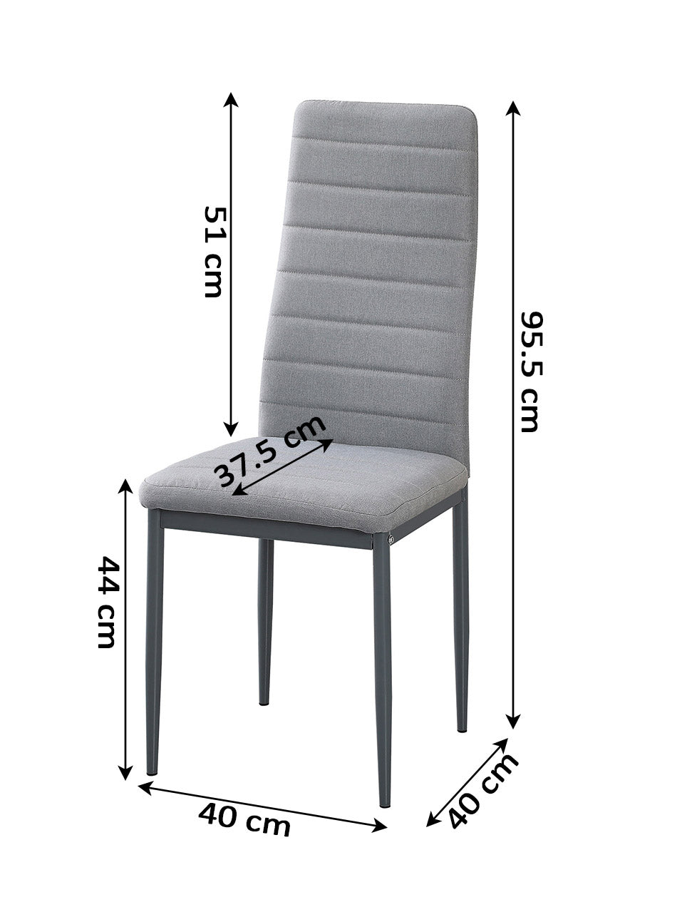 Chaise de salle à manger en similicuir/métal