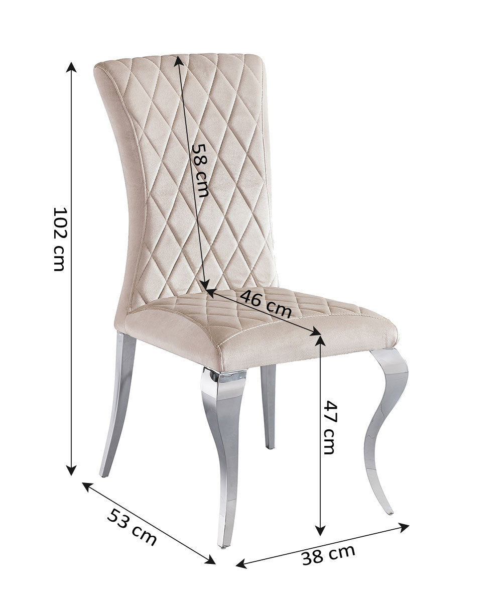 Silla de Comedor en Terciopelo Duquesa