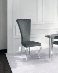 Chaise de salle à manger en velours Marquise