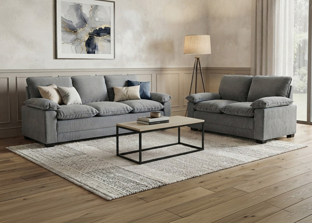 Conjunto de Sofas 3+2 Plazas Noon Gris