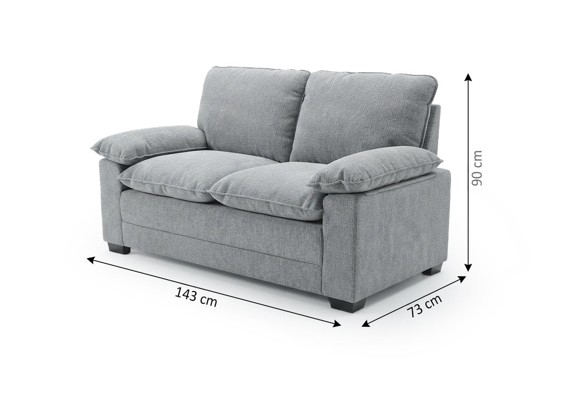 Sofa 2 Plazas Noon 143cm Gris