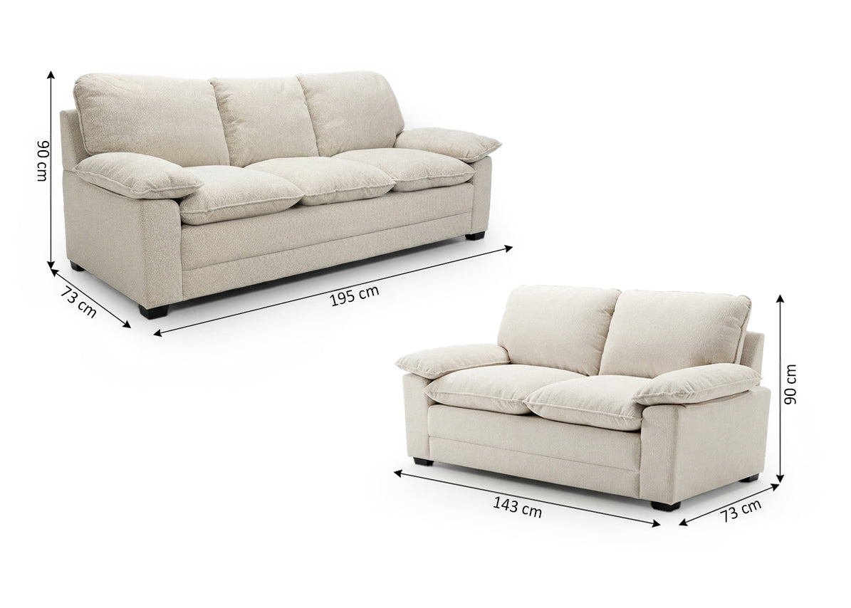 Conjunto de Sofas 3+2 Plazas Noon Beige