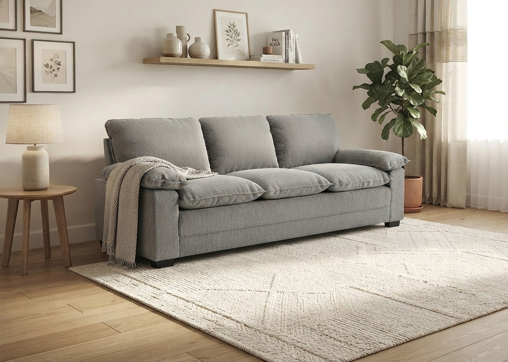 Sofa 3 Plazas Noon 195cm Gris