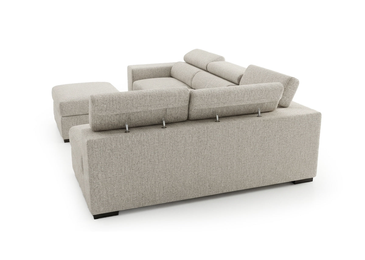 Sofa Cama Rinconera Ander + Puf con Arcon 260cm
