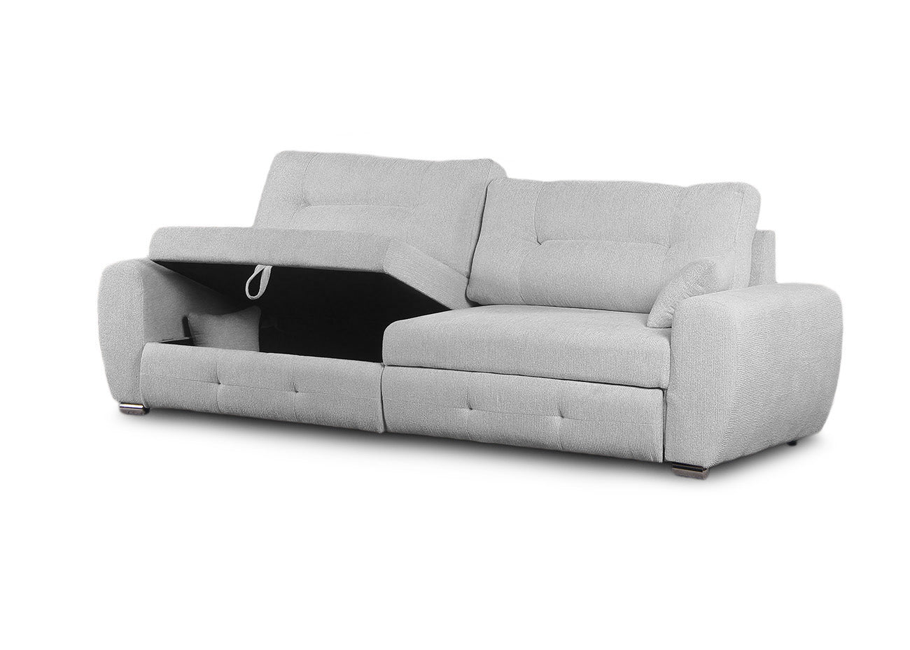 Sofa Chaise Longue con Arcon Lila Gris 270cm