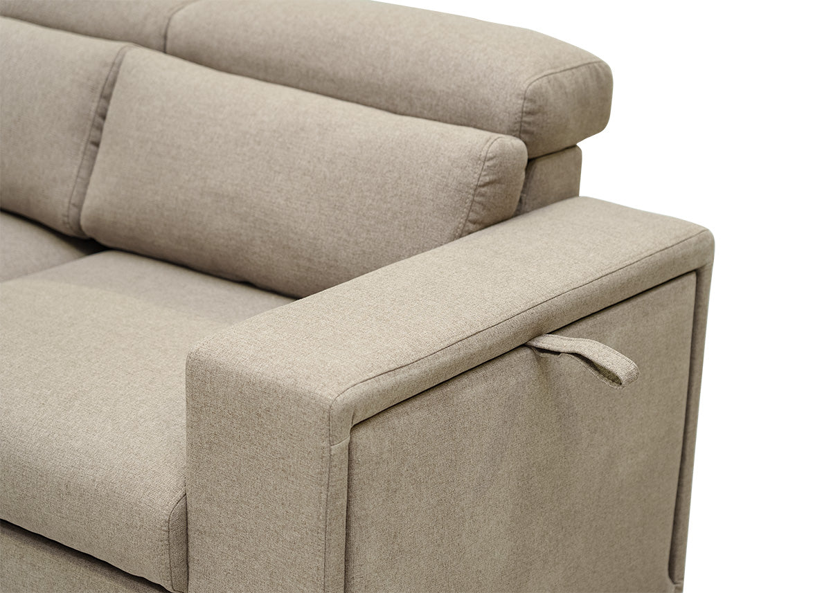 Sofa Cama Chaise Longue Brasil, con Arcon 257cm