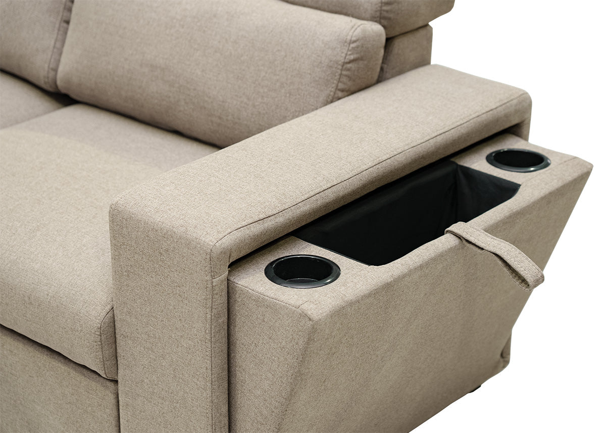 Sofa Cama Chaise Longue Brasil, con Arcon 257cm