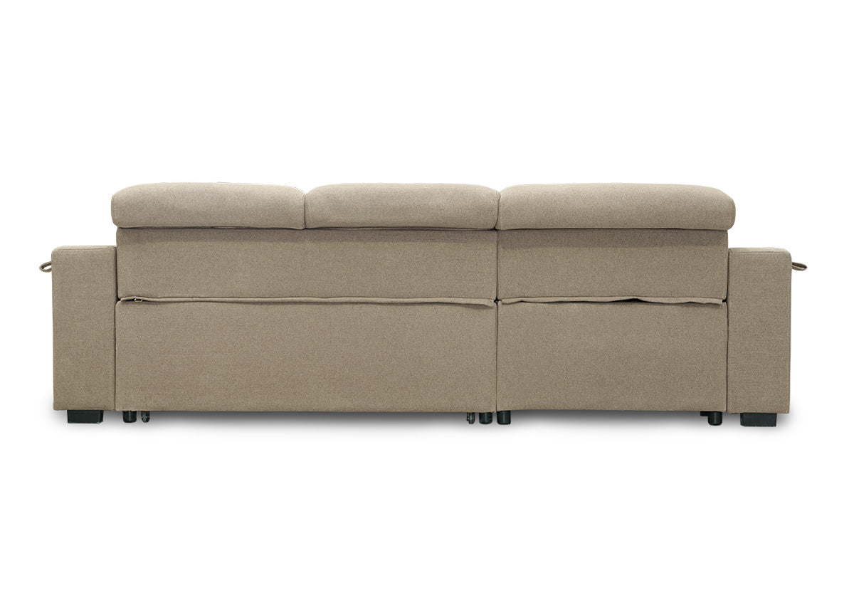 Sofa Cama Chaise Longue Brasil, con Arcon 257cm