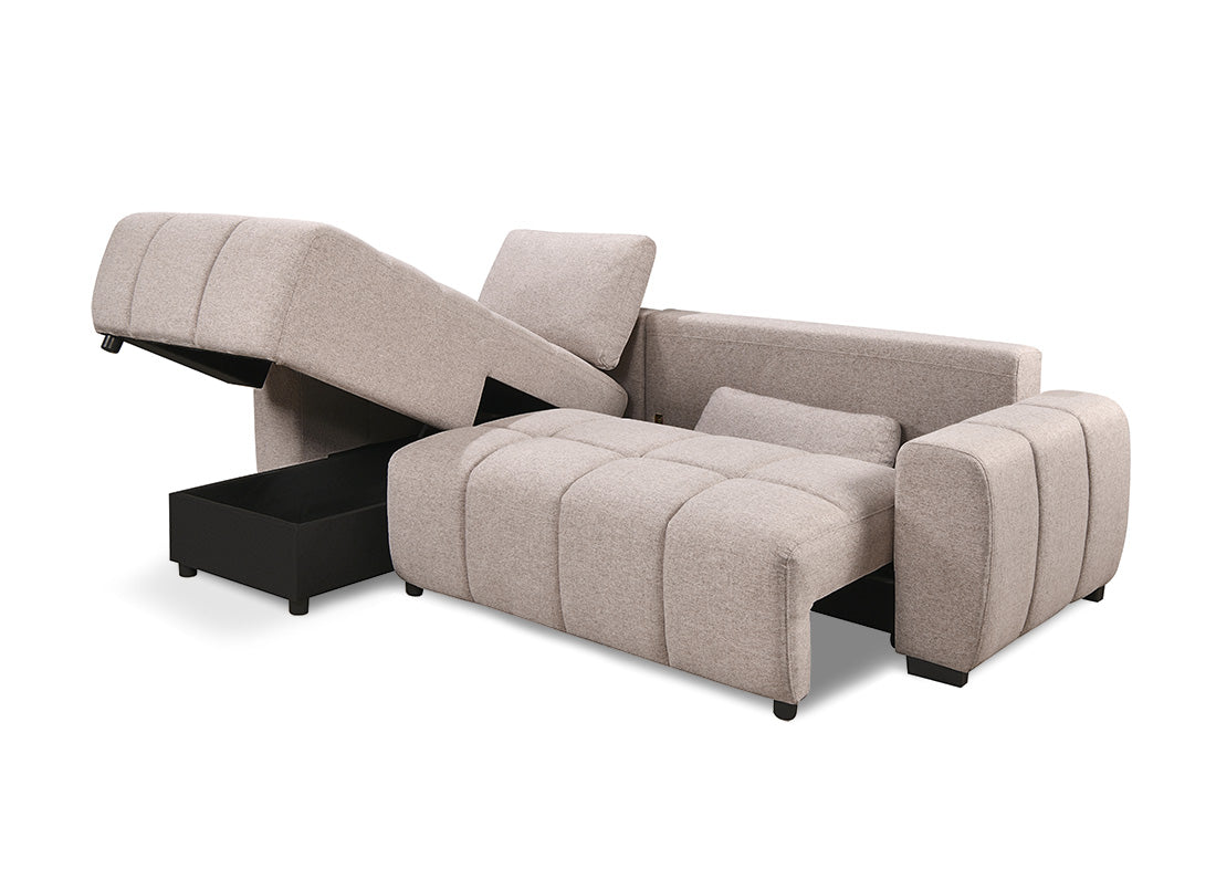 Sofa Cama Chaise Longue Nuvola con Arcon 258cm