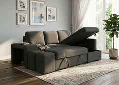 Sofa Cama Chaise Longue Stacy Negro 250cm