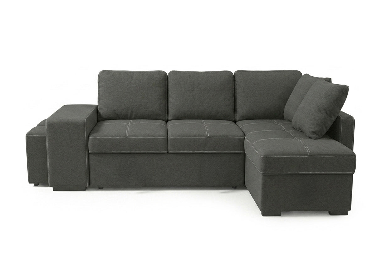Sofa Cama Chaise Longue Stacy Negro 250cm