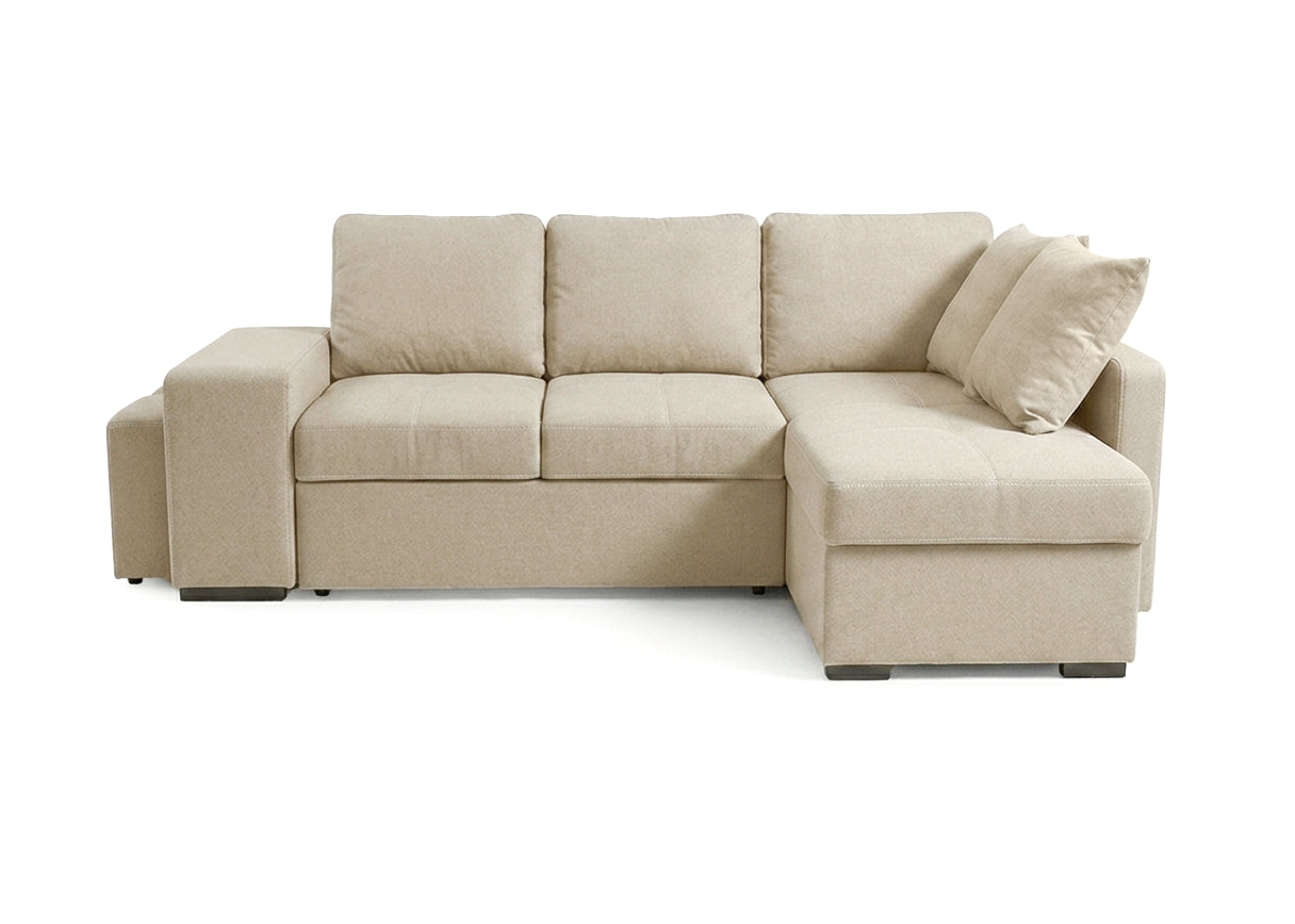Sofa Cama Chaise Longue Stacy Beige 250cm