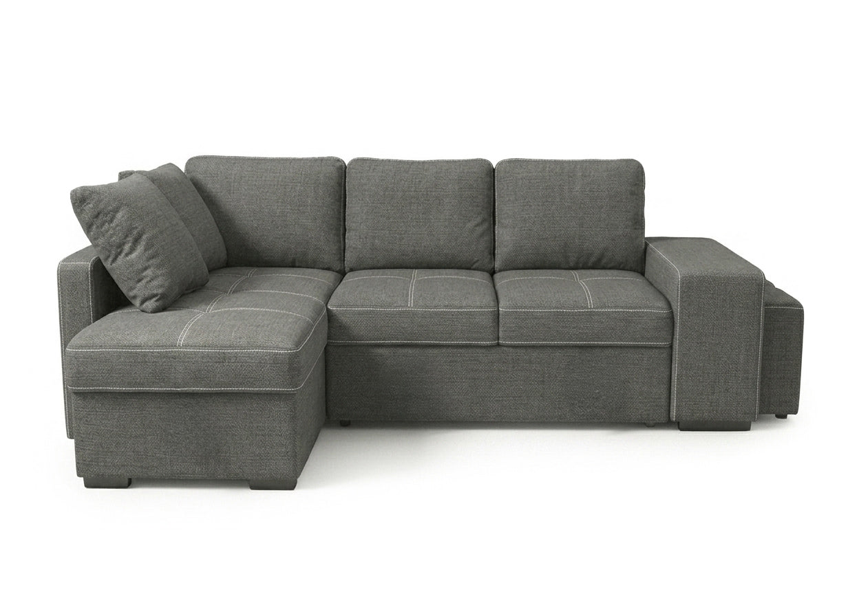 Sofa Cama Chaise Longue Stacy 250cm Gris Oscuro