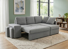 Sofa Cama Chaise Longue Stacy 250cm Gris Claro