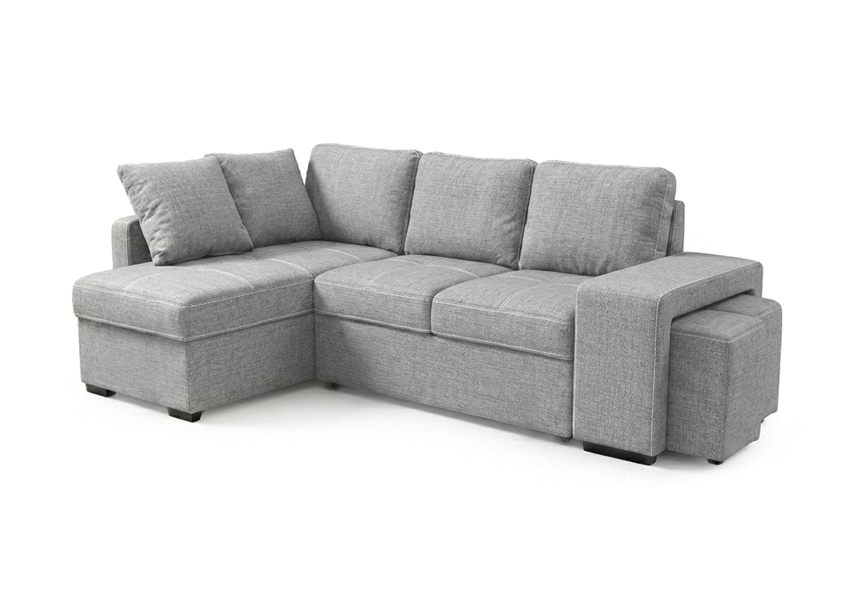 Sofa Cama Chaise Longue Stacy 250cm Gris Claro