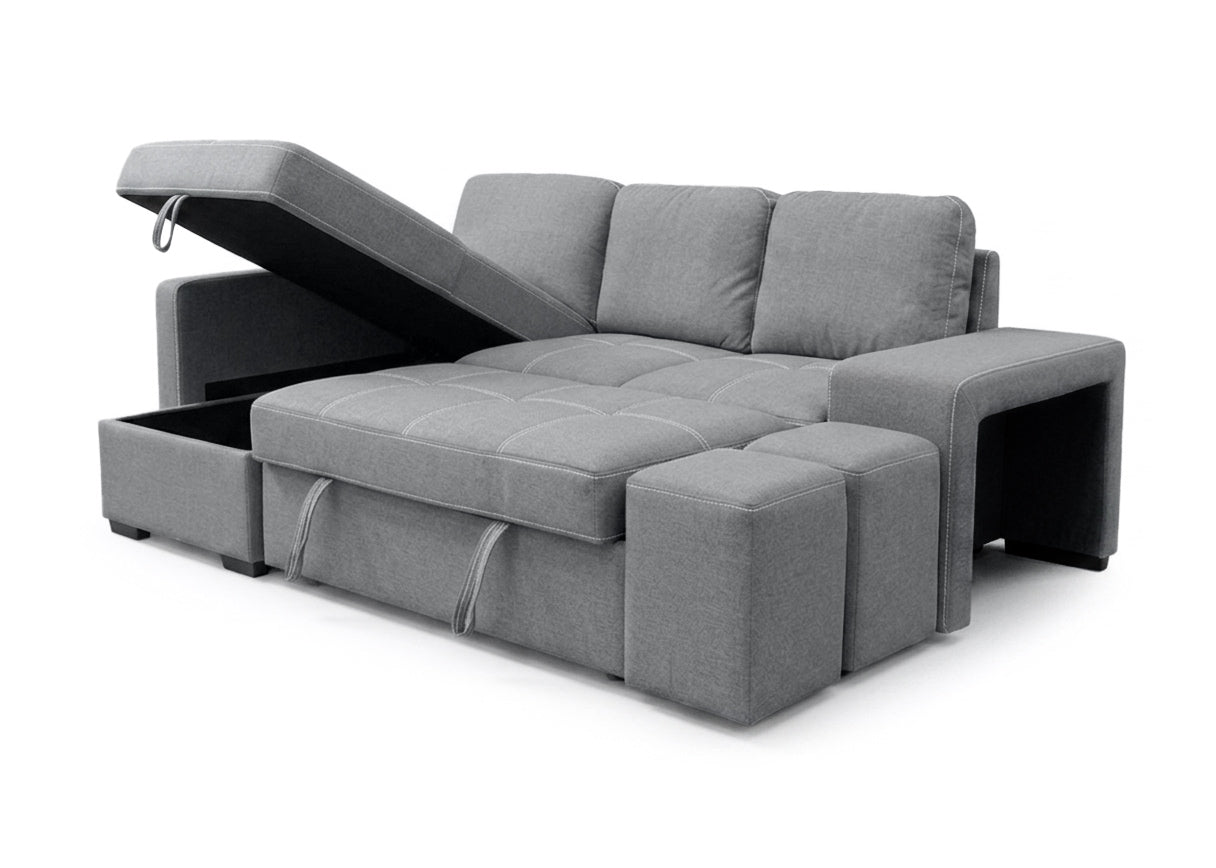 Sofa Cama Chaise Longue Stacy 250cm Gris