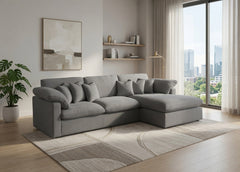 Sofa Chaise Longue Abbi Gris 300cm