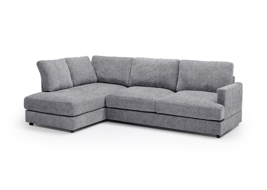 Sofa Chaise Longue Rinconera Cynthia Gris 260cm