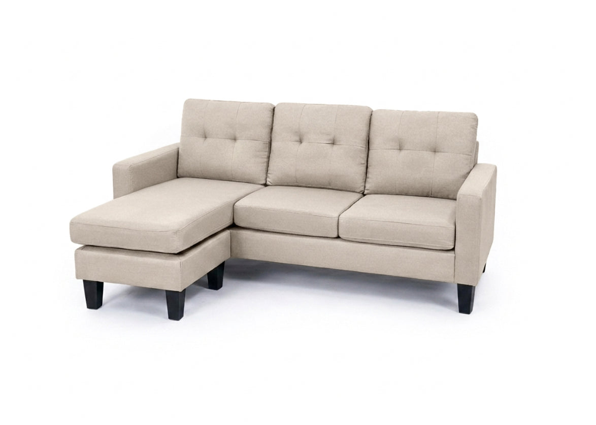 Sofa + Puff Convertible en Chaise Longue Bella 184cm
