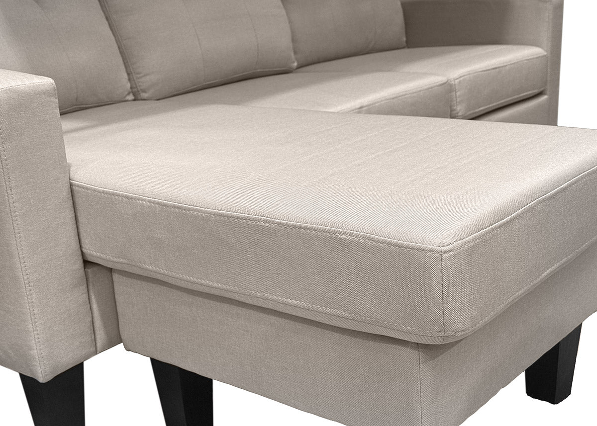 Sofa + Puff Convertible en Chaise Longue Bella 184cm