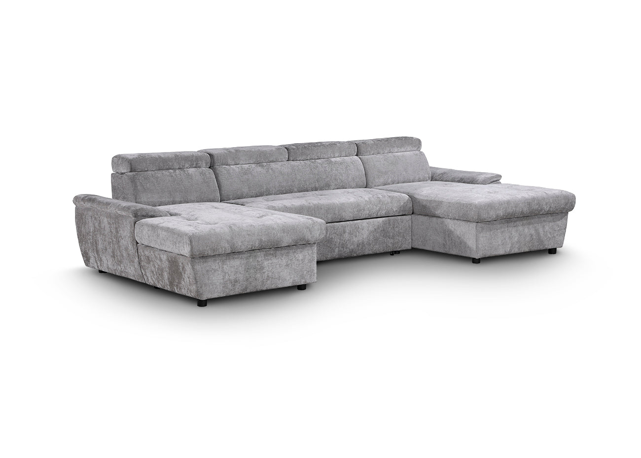 Sofa Cama Doble Chaise Longue con Arcon Leo 310cm