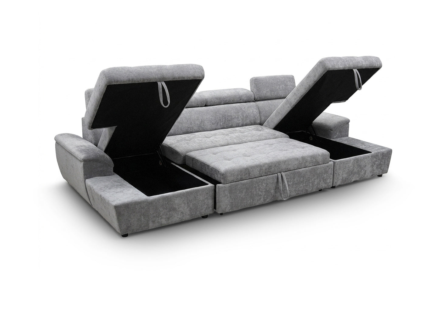 Sofa Cama Doble Chaise Longue con Arcon Leo 310cm
