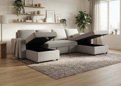 Sofa Doble Chaise Longue Utah, con Arcon 286cm