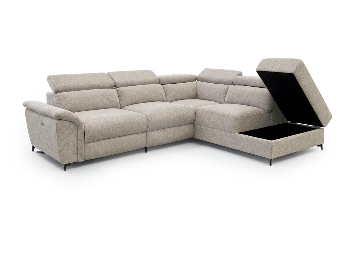 Sofa Rinconera Aaron + Puf con Arcon 265cm