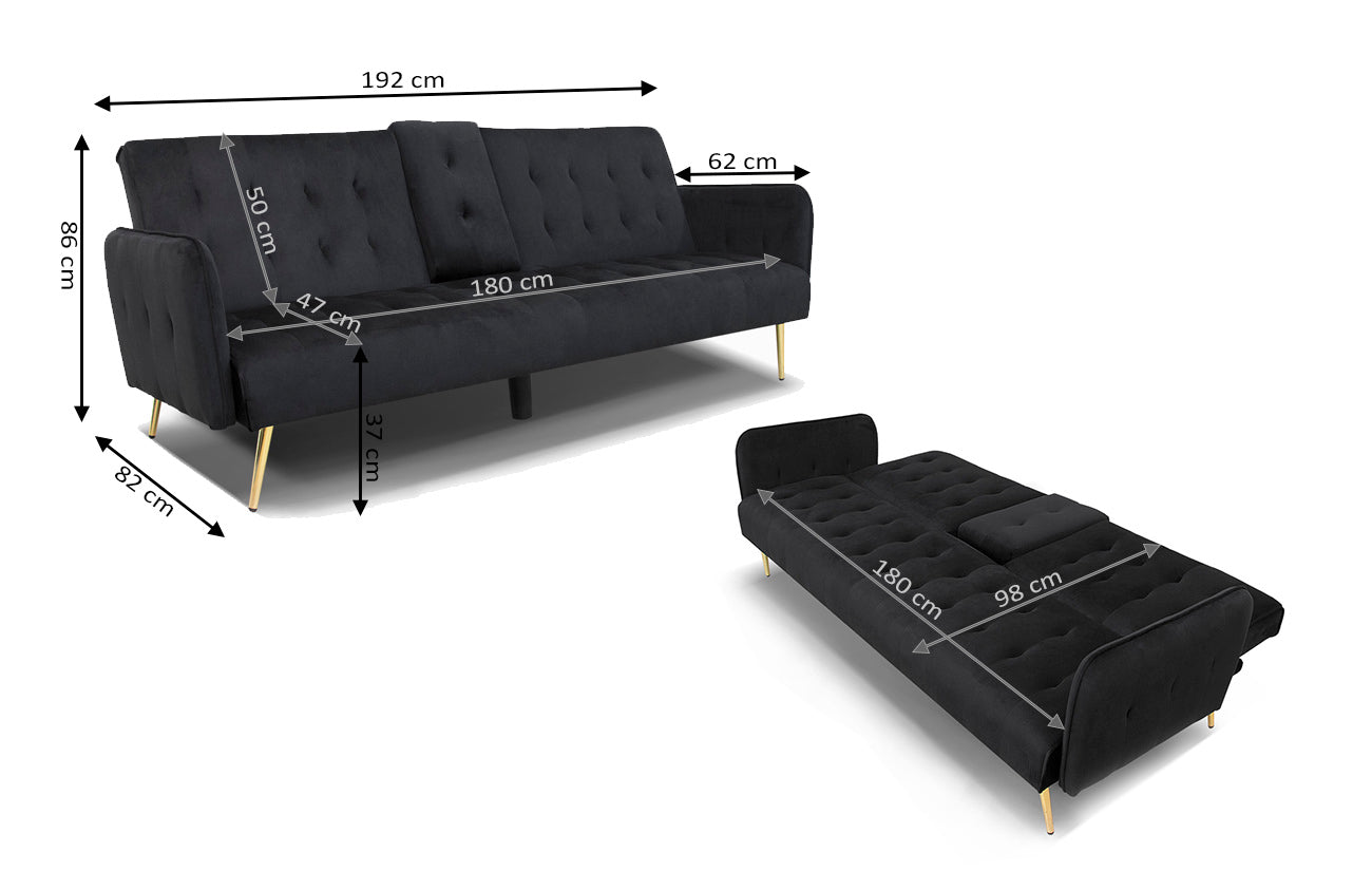 Sofa Cama con Portavasos FH 192cm