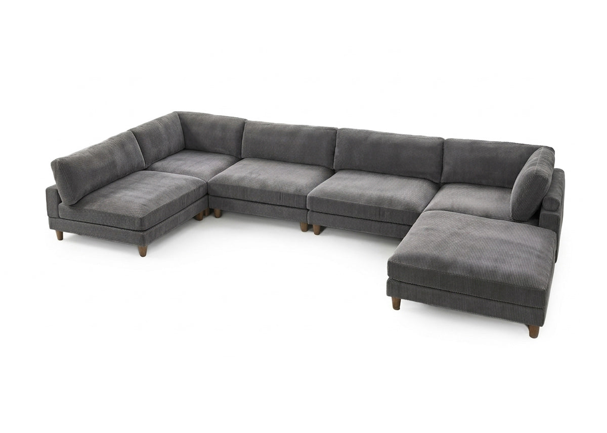 Sofa Rinconera Modular 6 Plazas Gris