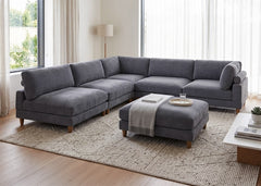 Sofa Rinconera Modular 6 Plazas Gris