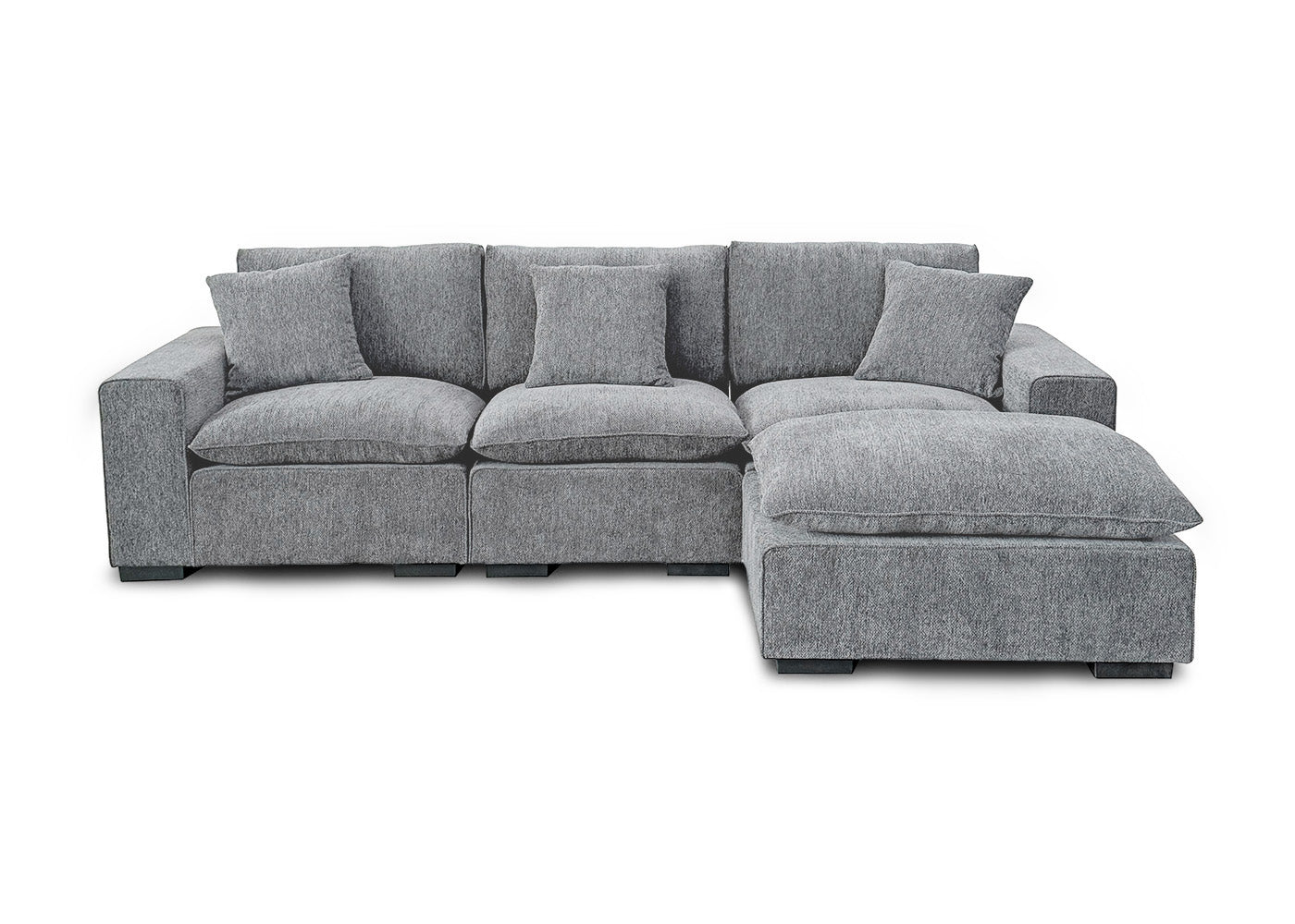 Sofa Chaise Longue Modular Sophie Gris 275cm