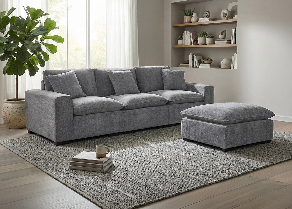 Sofa Chaise Longue Modular Sophie Gris 275cm