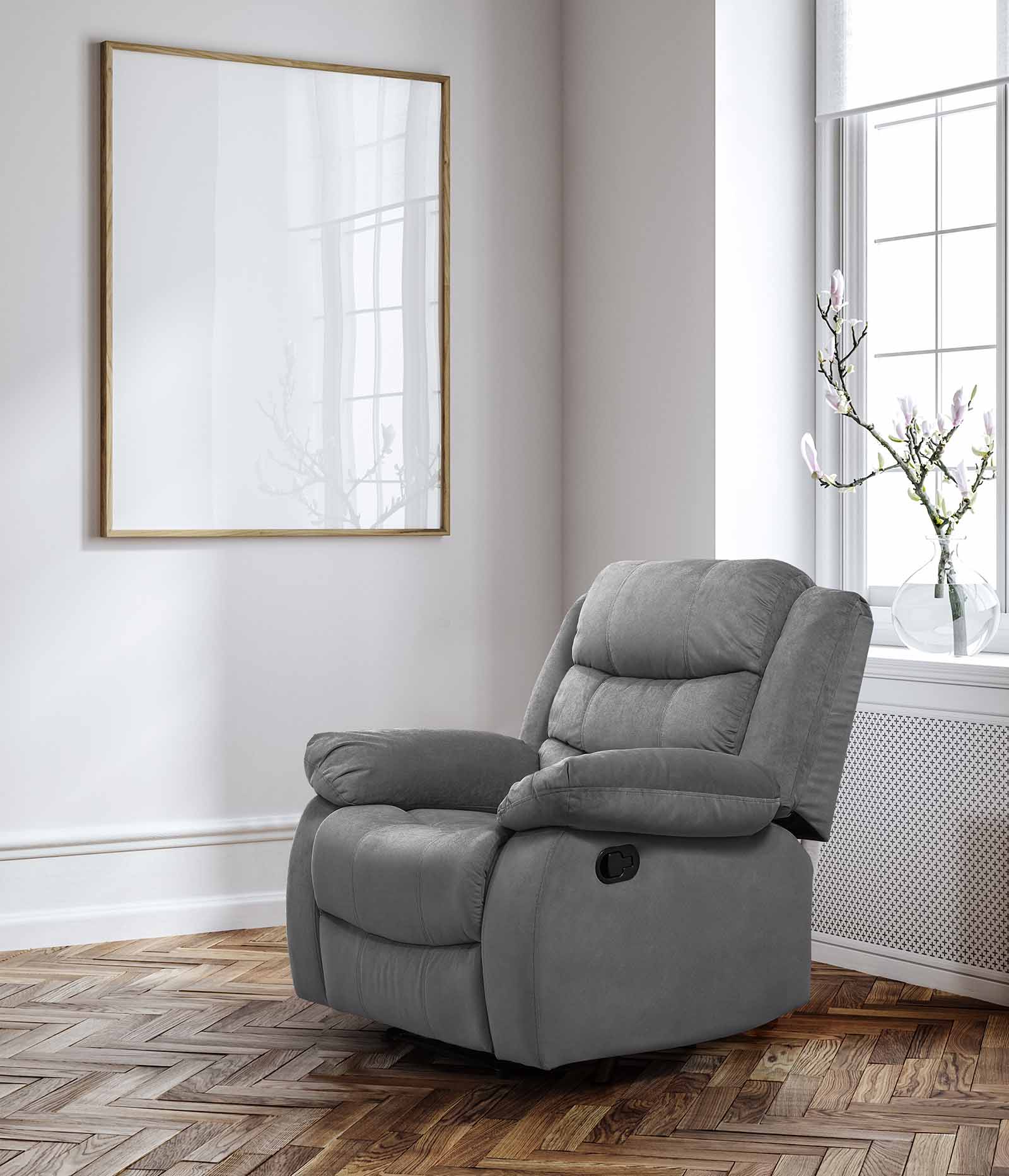 Houston Fauteuil Inclinable Manuel 1 Place Gris