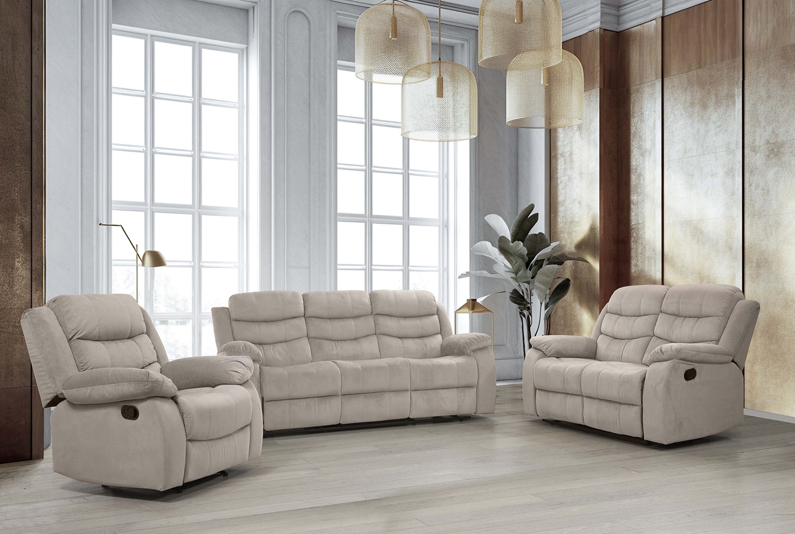 Sofa Reclinable Manual Houston 2 Plazas Marron