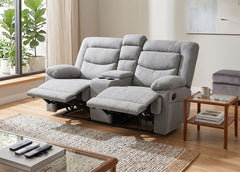 Sofa Reclinable Manual Laurel 2 Plazas Gris