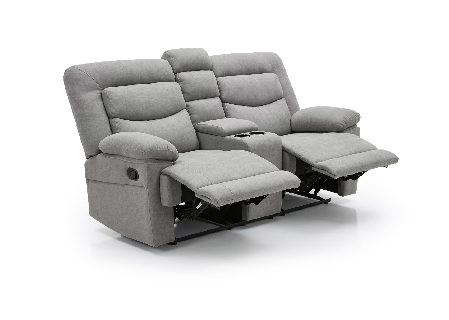 Sofa Reclinable Manual Laurel 2 Plazas Gris