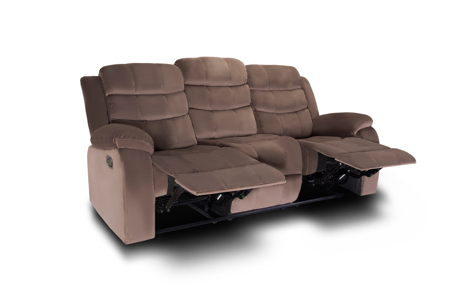 Sofa Reclinable Manual Grace 3 Plazas Marron