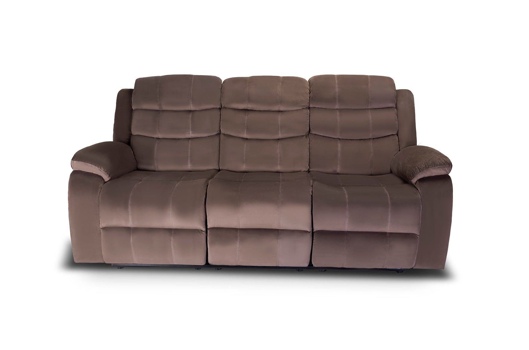 Sofa Reclinable Manual Grace 3 Plazas Marron