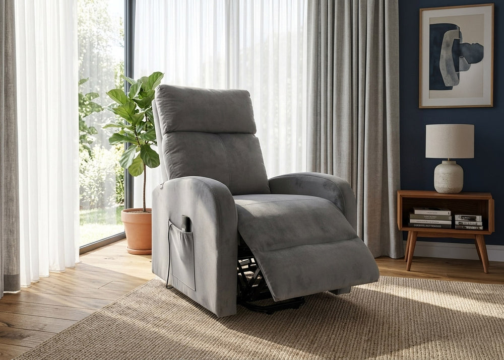 Sillon Reclinable Electronico Irene 1 Plaza Gris