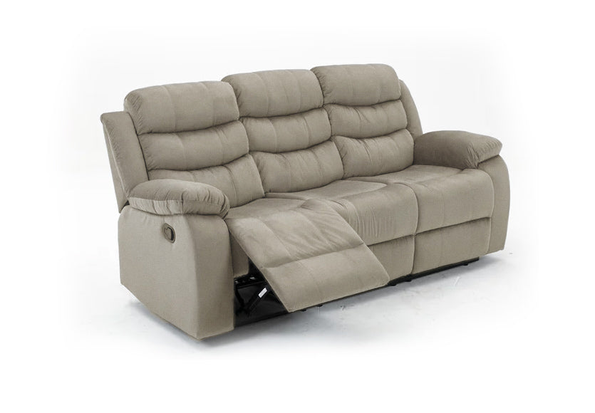 Sofa Reclinable Manual Houston 3 Plazas Marron