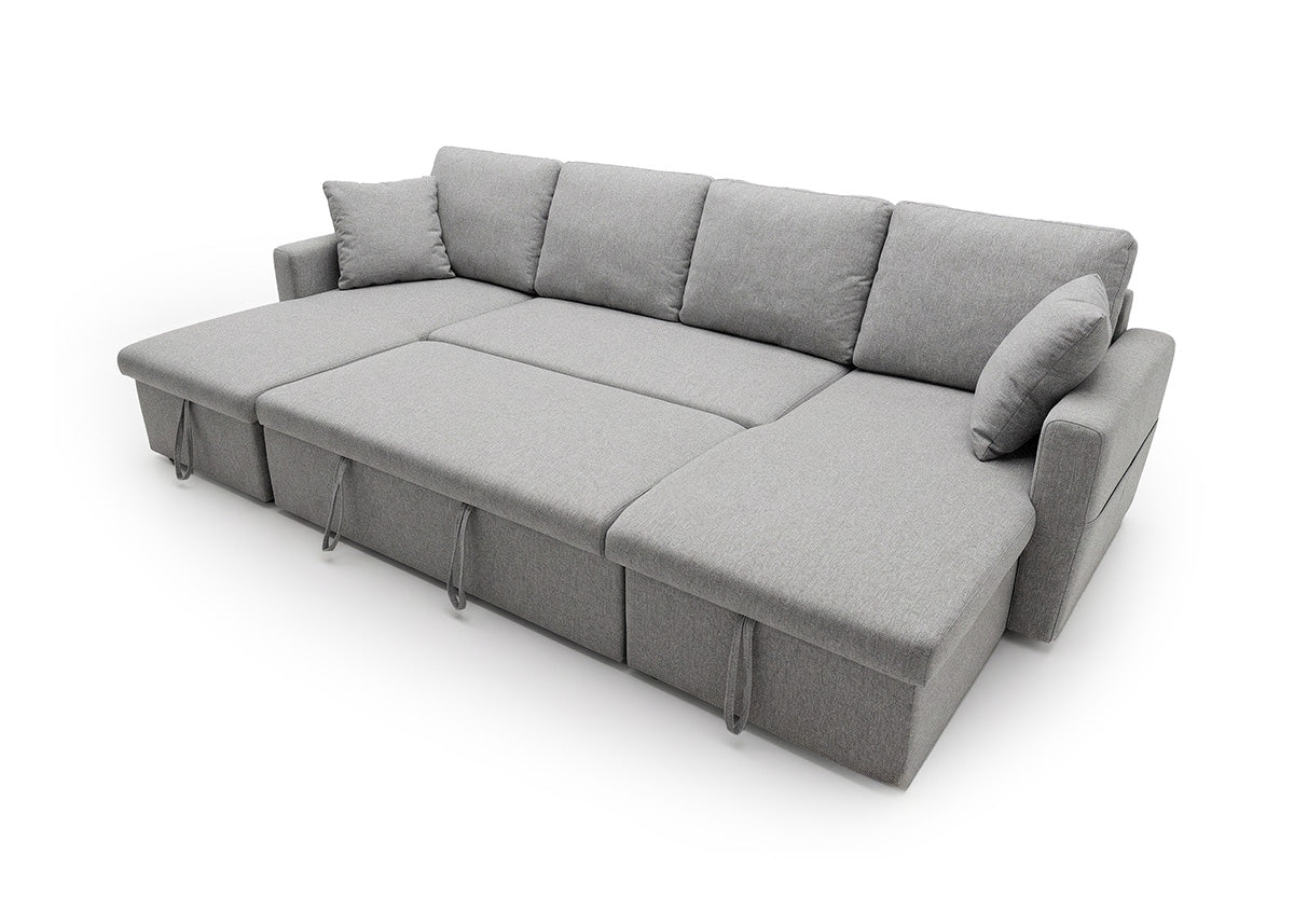 Sofa Doble Chaise Longue Nora, con Arcon 287cm