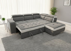 Sofa Cama Rinconera Murano + Puf 252cm