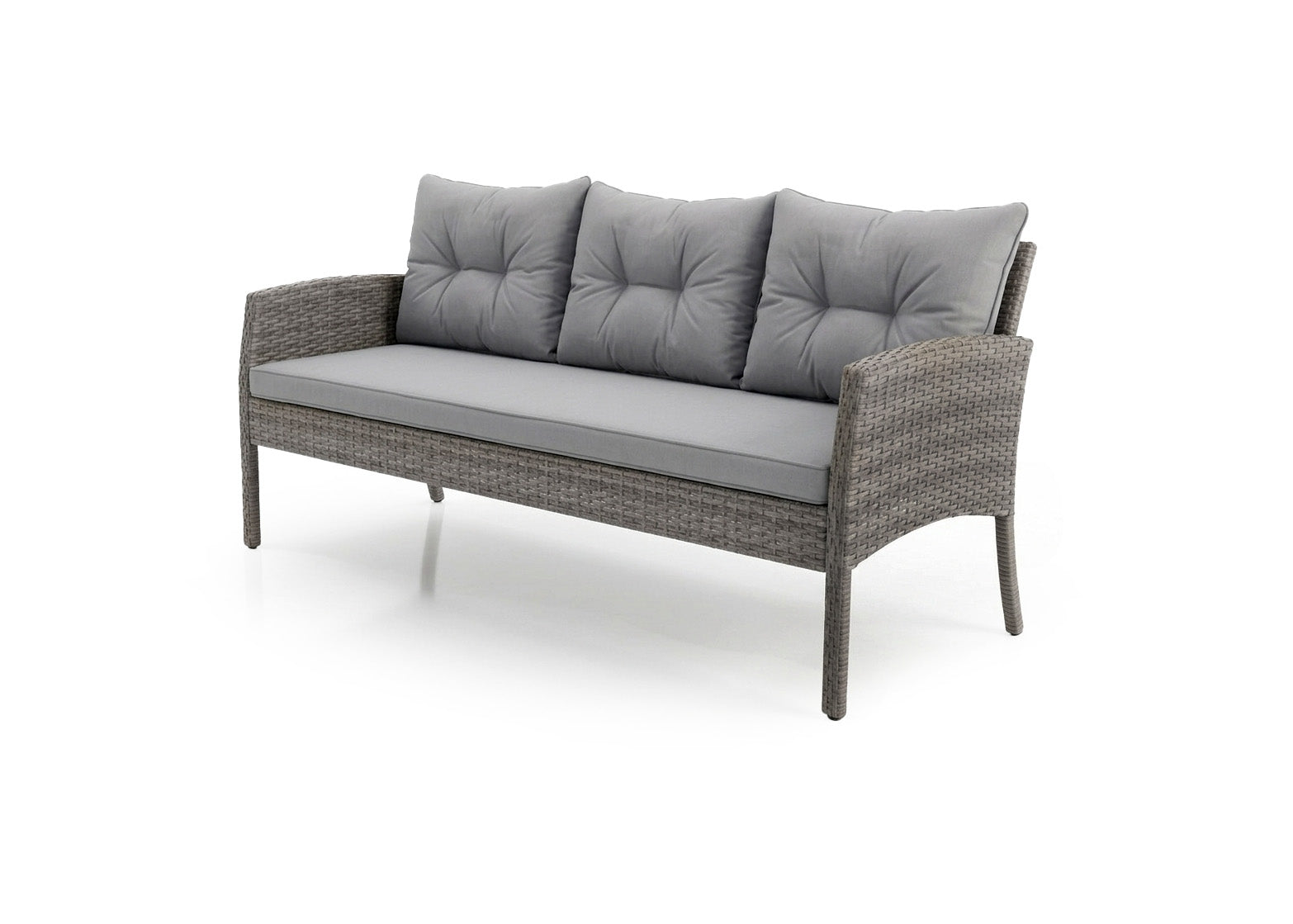 Sofa + Mesa + 2 Sillones + 2 pufs Ratan PE Sebas. Muebles de Jardin y Terraza