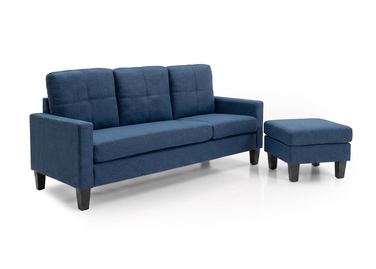 Sofa Vika + Puff Convertible en Chaise Longue