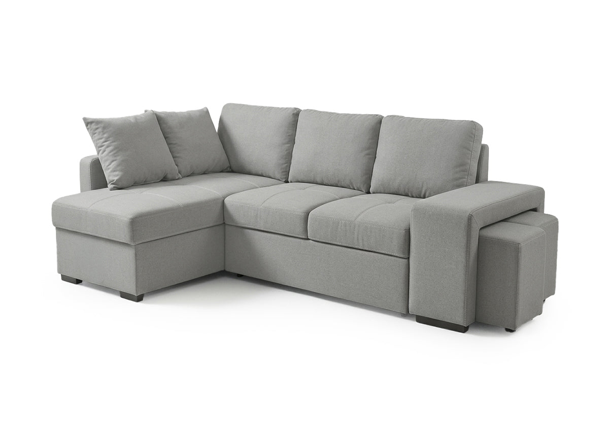 Sofa Cama Chaise Longue Stacy Gris 250cm