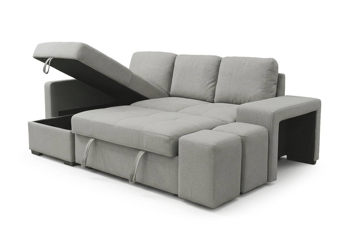 Sofa Cama Chaise Longue Stacy Gris 250cm