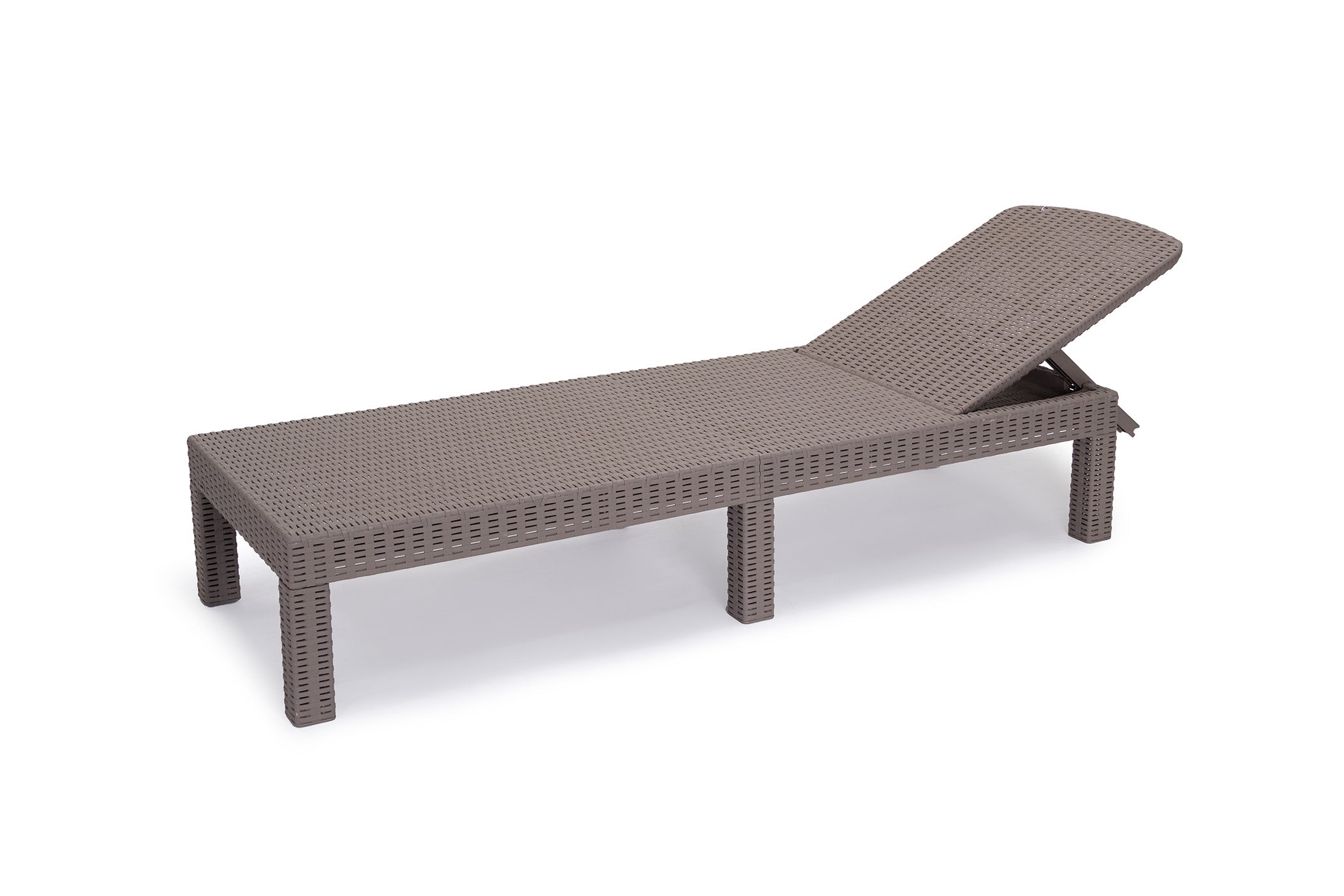 Tumbona en Ratan Sintetico Marron. Muebles de Jardin o Terraza