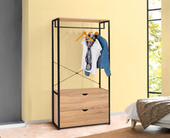 Dressing de chambre industriel Ega, 2 tiroirs